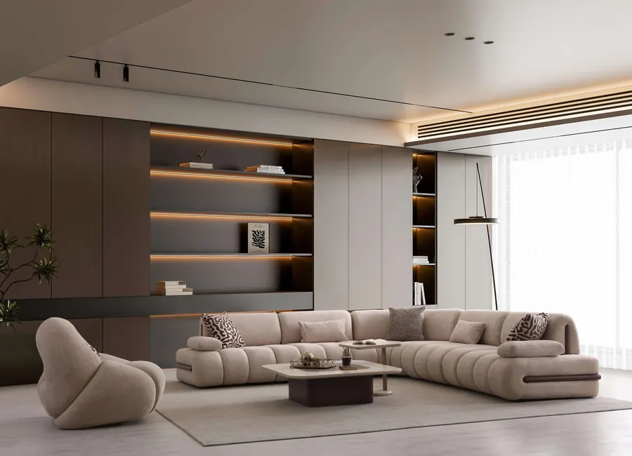 Canapé d'angle EDRA beige